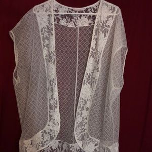 White lacy over-top from VICTORIA'S SECRET.